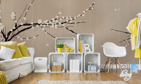 Image of New Chinese Hand Painted Pencil Plum Blossom Ink China Wind entire room wallpaper wall mural decal IDCQW-000064