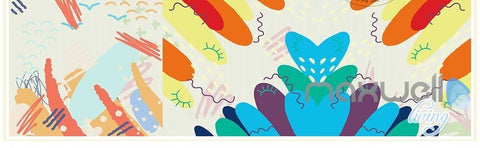 Image of Modern simple hand painted abstract graffiti children house entire room wallpaper wall mural decal IDCQW-000065