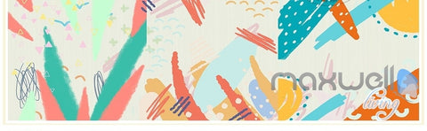 Image of Watercolor abstract pattern simple simple graffiti children entire room wallpaper wall mural decal IDCQW-000066