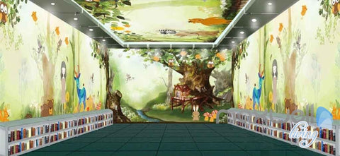 Image of Tree House Animals Entire Room Wallpaper Wall Murals Art Print Childcare Decals IDCQW-000080