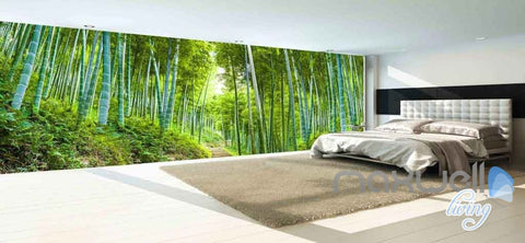 Image of 3D Bamboo Forest Entire Room Wallpaper Wall Mural Art Prints IDCQW-000094