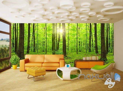 Image of 3D Forest Animals Entire Room Wallpaper Wall Murals Art Prints IDCQW-000098