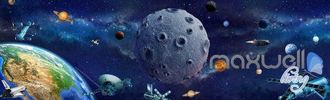 Image of 3D Earth Planet Ceiling Entire Room Wallpaper Wall Murals Art Prints IDCQW-000130