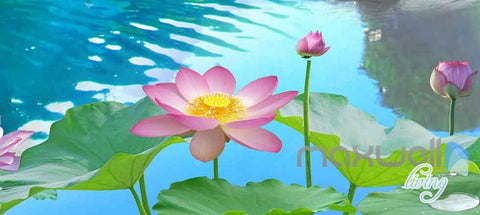 Image of 3D Wallterfall Lake View Entire Room Wallpaper Wall Murals Art Prints IDCQW-000135