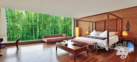 Image of 3D Large Bamboo Forest Ceiling Entire Living Room Wallpaper Wall Murals Art Prints IDCQW-000157