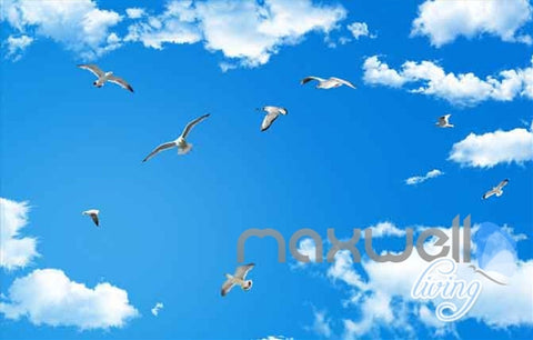 Image of 3D Reef Sea View Bird Entire Room Wallpaper Wall Mural Art Prints IDCQW-000158