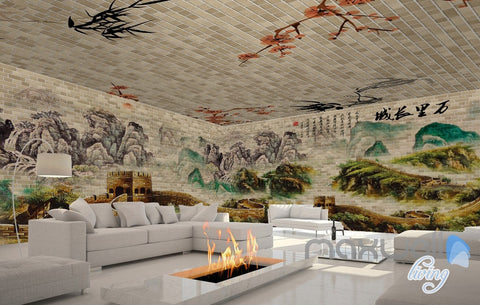 Image of 3D Classic Chinese The Great Wall Entire Room Wallpaper Mural Art Prints IDCQW-000167