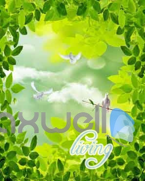 Image of 3D Froest Animals Grass Tree Entire Living Room Wallpaper Wall Mural Art IDCQW-000173