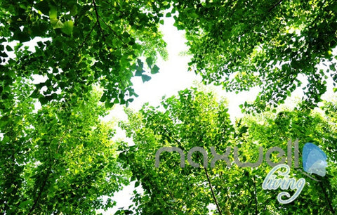 Image of 3D Green Sunshine Forest Deer Entire Living Room Wallpaper Wall Mural Art Prints IDCQW-000178