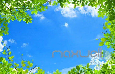 Image of 3D Vine Brick Wall Green Leaf Ceiling Entire Living Room Wallpaper Mural Decor Art IDCQW-000184