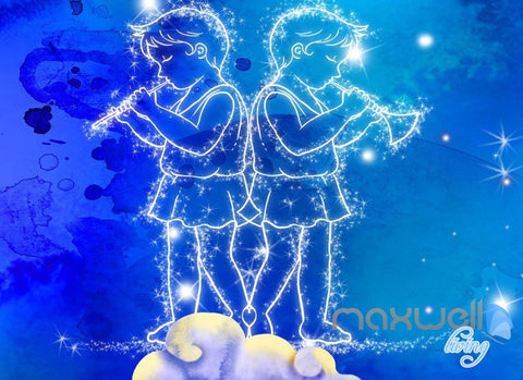 Image of 3D 12 Constellations Moon Ceiling Entire Living Room Wallpaper Wall Mural Art Decor IDCQW-000187