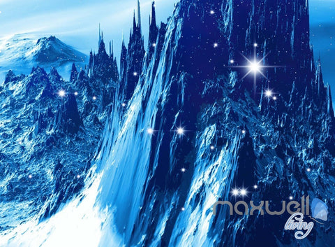 Image of 3D Moon Surface Earth Planet Entire Living Room Wallpaper Wall Mural Art Decor IDCQW-000188