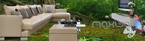 Image of 3D Forest Fog Tree Top Ceiling Entire Living Room Wallpaper Wall Mural Art Decor IDCQW-000193