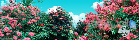 Image of 3D Flowers Tree Birds Sunshine Sky Entire Living Room Wallpaper Wall Mural Art Decor IDCQW-000197