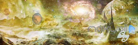 Image of 3D Planet Surface Space Sky Entire Living Room Wallpaper Wall Mural Art Decor Prints IDCQW-000199