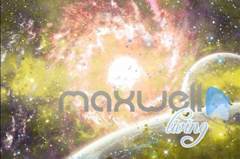 Image of 3D Planet Surface Space Sky Entire Living Room Wallpaper Wall Mural Art Decor Prints IDCQW-000199