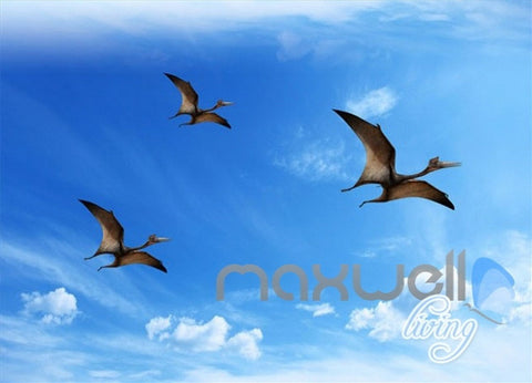 Image of 3D Mountain Dragons Blue Sky Ceiling Entire Room Bedroom Wallpaper Wall Mural Art IDCQW-000223