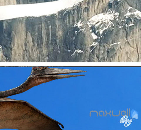 Image of 3D Mountain Dragons Blue Sky Ceiling Entire Room Bedroom Wallpaper Wall Mural Art IDCQW-000223