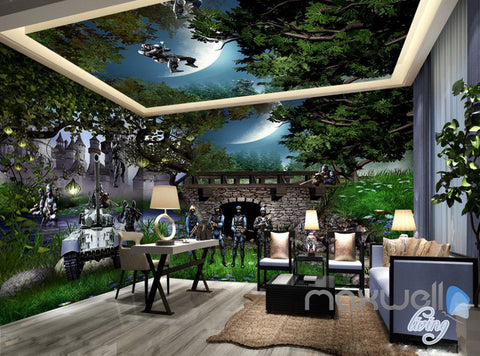 Image of 3D Tank Special Forces Army Entire Living Room Bedroom Wallpaper Wall Mural Art IDCQW-000227