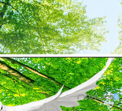 Image of 3D Sunrise Forest Deer Entire Living Room Bedroom Wallpaper Wall Mural Art Prints IDCQW-000228