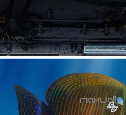 Image of 3D Underwater Craft Glass Window View Entire Room Bedroom Wallpaper Wall Mural Art IDCQW-000233