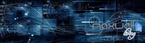 Image of 3D Digital Cyber Data Math Science Entire Office Room Wallpaper Wall Mural Art Decor IDCQW-000244