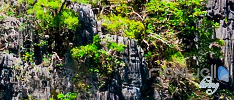 Image of 3D Beach Carbin Hot Airballoon Entire Living Room Wallpaper Wall Mural Decor IDCQW-000249