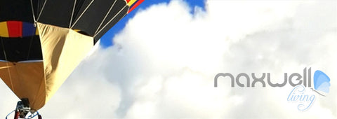 Image of 3D Airballon Flowers Entire Living Room Bedroom Wallpaper Wall Mural Art Decor IDCQW-000251