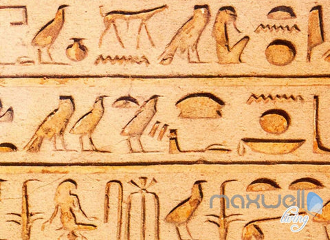 Image of 3D Egyptian Words Icons Entire Living Room Business Wallpaper Wall Mural Art Decor IDCQW-000253