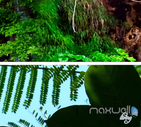 Image of 3D Waterfall Green Forest Entire Living Room Business Wallpaper Wall Mural Art IDCQW-000256