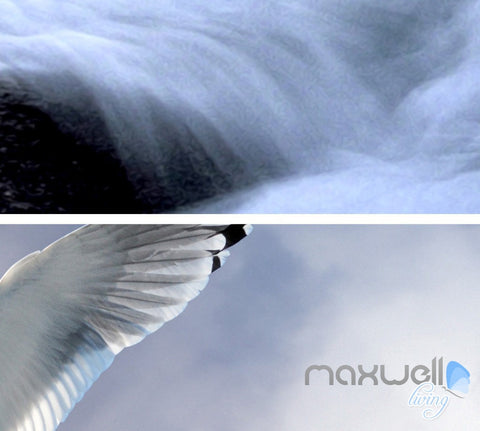 Image of 3D Rising Tide Sunset Seagull Entire Living Room Business Wallpaper Wall Mural Art IDCQW-000257