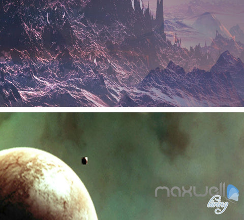 Image of 3D Outerspace Universe Galaxy Entire Living Room Office Wallpaper Wall Mural Art IDCQW-000258