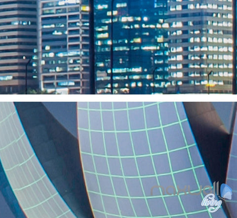 Image of 3D City Night Light Show Entire Living Room Office Wallpaper Wall Mural Art IDCQW-000260