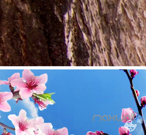 Image of 3D Cherry Blossom Tree Entire Living Room Office Wallpaper Wall Mural Art IDCQW-000261