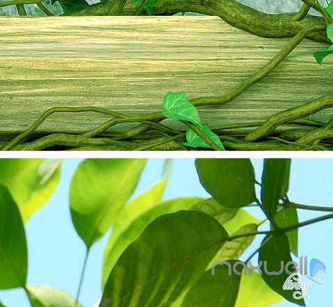 Image of 3D Wood Windows Forest Deer Entire Living Room Bedroom Wallpaper Wall Mural Art IDCQW-000267