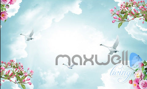 Image of 3D Peony Flower Large Waterfall Entire Living Room Bedroom Wallpaper Wall Mural IDCQW-000275