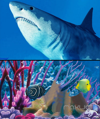 Image of 3D Whale Shark Underwater Ceiling Entire Living Room Bathroom Wallpaper Wall Mural IDCQW-000276