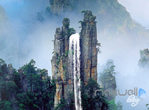 Image of 3D Mountains Rocks Clouds Entire Living Room Business Wallpaper Wall Mural Art IDCQW-000277