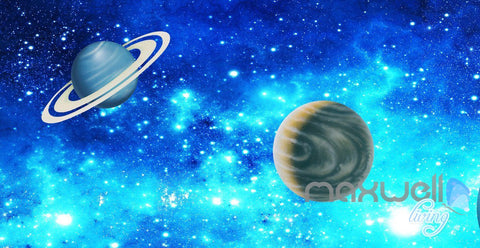 Image of 3D Solar Earth Planets Unvierse Entire Living Room Bedroom Wallpaper Wall Mural IDCQW-000278
