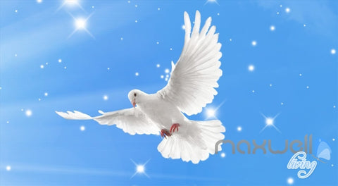 Image of 3D Angels Sky Heaven Clouds Pegion Full Living Room Bedroom Wallpaper Wall Mural IDCQW-000279