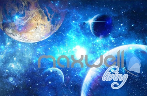 Image of 3D Comet Stars Universe Ceiling Entire Living Room Business Wallpaper Wall Mural IDCQW-000285