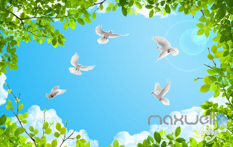 Image of 3D Wood Cabin Windsows River Entire Living Room Business Wallpaper Wall Mural Art IDCQW-000287