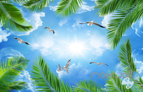 Image of 3D Wood Cabin Inside Windows Beach Entire Living Room Business Wallpaper Wall Mural IDCQW-000288