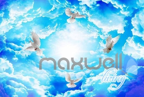 Image of 3D Tropical Island Resort Cabins Entire Living Room Wallpaper Wall Mural Art Prints IDCQW-000292