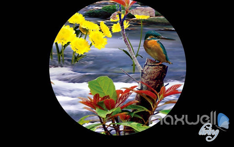 Image of 3D Forest River Deer Entire Living Room Bedroom Wallpaper Wall Mural Decal Art Prints IDCQW-000297