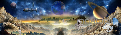 Image of 3D Galaxy Swirl Space Explore Science Entire Living Room Wallpaper Wall Mural Decal Art IDCQW-000304