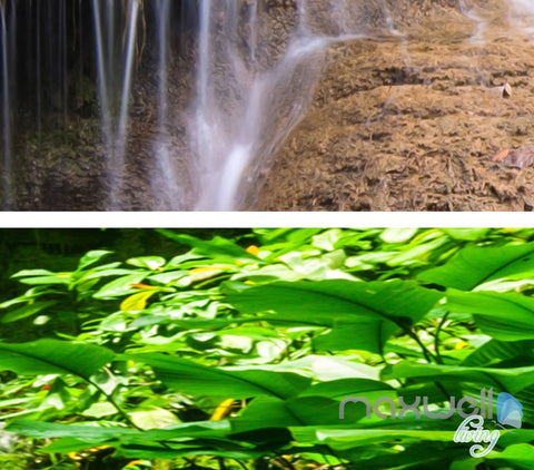 Image of 3D Waterfall Pond Fish Entire Living Room Bedroom Wallpaper Wall Mural Decal Art Prints IDCQW-000305