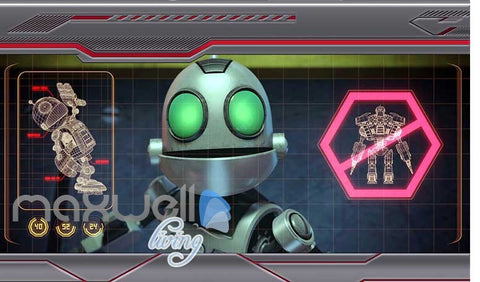 Image of 3D Nubelar Spacecraft Robot Wall Murals Wallpaper Decals Art Print Decor IDCQW-000311