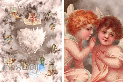 Image of 3D Little Angel Ceiling Pillar Wall Murals Wallpaper Decals Art Print Decor IDCQW-000312