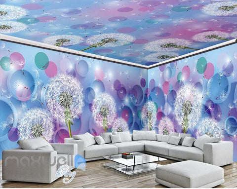 Image of 3D Dandelion Dream World Ceiling Wall Murals Wallpaper Decals Art Print IDCQW-000314